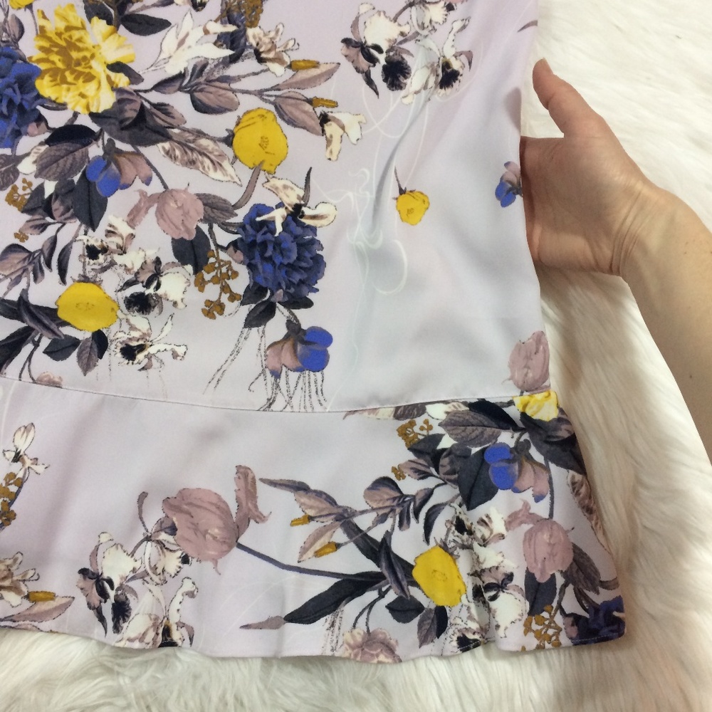 NEW Chelsea 28 Lavendar Purple Floral Halter Dress - Picture 4 of 8